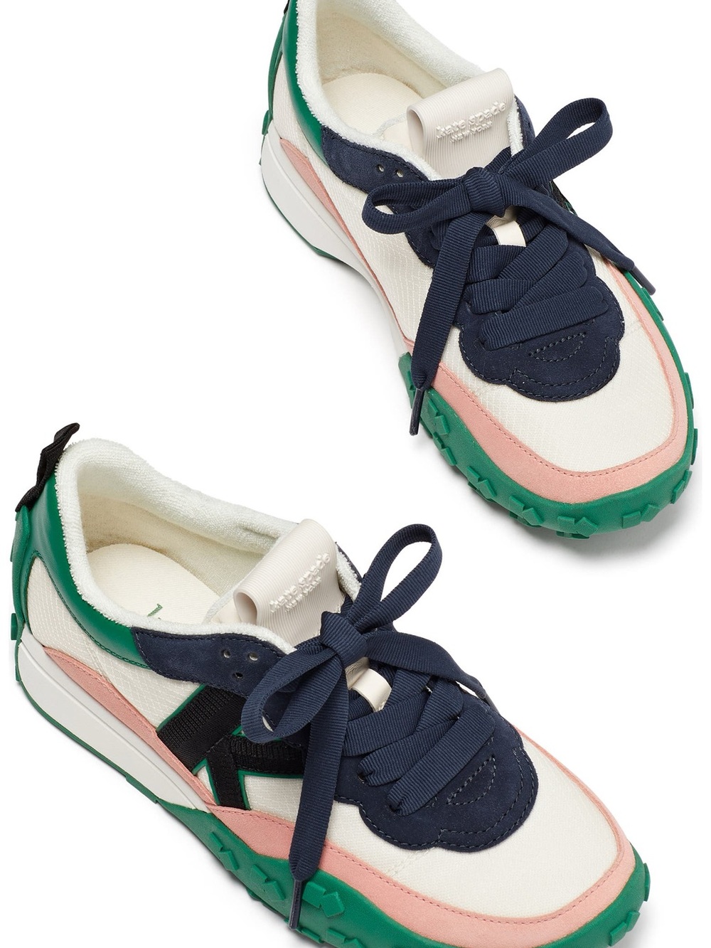 Kate Spade “K as in Kate” Sneakers-Cream, Pink, Green & Navy Colorblock Size 8 - Picture 5 of 8
